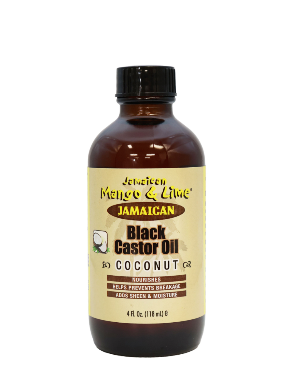 Jamaican Mango Lime Black Castor Oil, Coconut, 4 Oz.